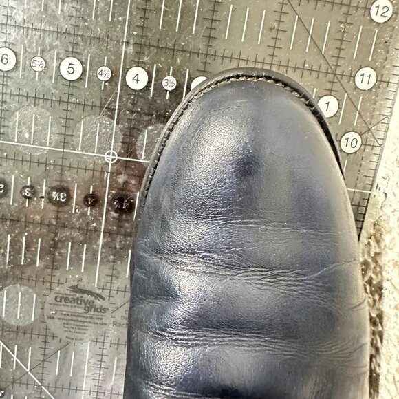 Justin Women Size 7B Black Leather Mid Calf Pull On Western Cowboy Boot - Picture 13 of 13